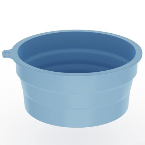 Faltbare Silikon-Eisschale mit integrierter Eiswürfelform für Gesichtsbehandlung und Getränkekühlung, kompakt und praktisch für den täglichen Gebrauch (blau) von VersaGenius