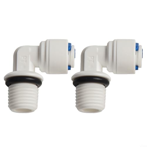 Für Wasserfilter-Anschluss, 2 x 14 Steckschlauch, mit 12 mm Gewindewinkel, Schnellverbindungsdesign Für Wasserfilter-Anschluss, 2 x 14 Steckschlauch, mit 12 mm Gewindewinkel, Schnellverbindungsdesign von VersaGenius
