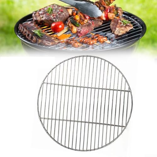 Grillrost Camping Grill, Edelstahl BBQ Gitter für Outdoor Kochen Camping und Picknicks, Holzkohleofen Rund BBQ Grillnetz (35 cm) von VersaGenius