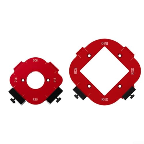 Holzbearbeitungsradiusvorrichtung, Fräserschablonen aus Aluminiumlegierung, 8 Radius-Varianten zum äußeren und inneren Filetschneiden und Anfasen von Holzplatten von VersaGenius