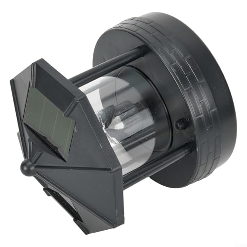 LED Solar Leuchtturm Gartenleuchte und Wasserdichtes Design für Außen Rasen und Garten Beleuchtung (Schwarz) von VersaGenius