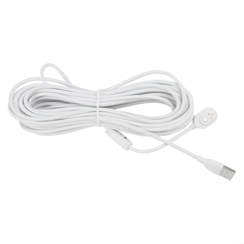 Magnetisches Ladekabel für Arlo Pro 5S 2K, Pro 4, Pro 3, für Ultra 2, für Ultra, Go2 5 2810 4m PET Weiß für nahtlose Sicherheitsüberwachung (7,6 m) von VersaGenius