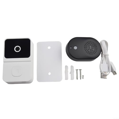 Smart Wireless WiFi Video Doorbell Camera with Chime,Door Chime Ding-Dong Video for Door Bell Receiver for Home Store Office Security(White) von VersaGenius