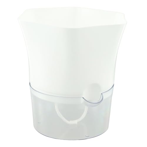 Transparenter Kunststoff-Pflanztopf mit selbstbewässerndem Wasserspeichersystem, widerstandsfähiges, atmungsaktives Material für Haus und Garten (L) von VersaGenius