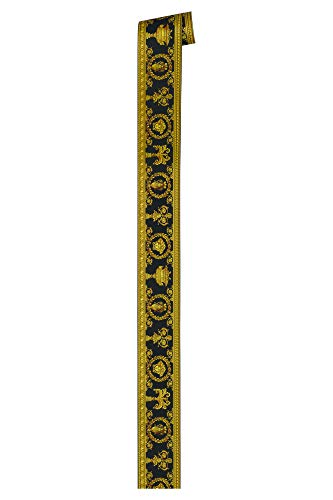A.S. Création VERSACE WALLPAPER Vliestapete Vanitas Luxustapete mit Ornamenten barock 5,00 m x 0,09 m gelb metallic schwarz Made in Germany 343051 34305-1 von A.S. Création