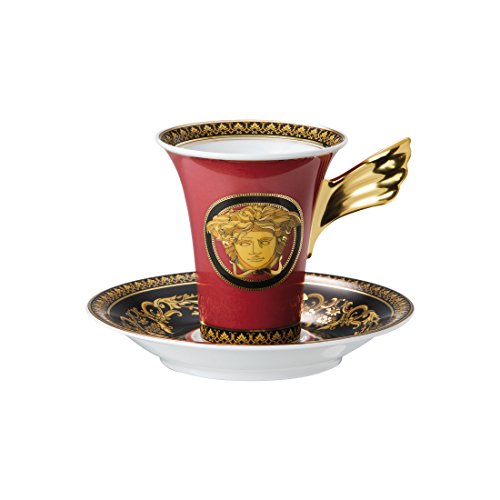 Versace Rosenthal Espressotasse mit Untere Medusa rot von Versace