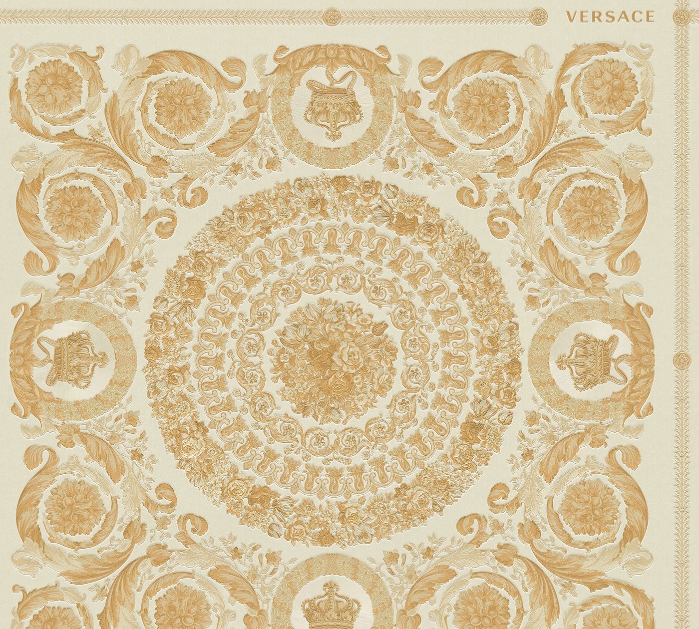 Versace Vliestapete Versace wallpaper Versace 4, Barock Tapete, gold, beige von Versace