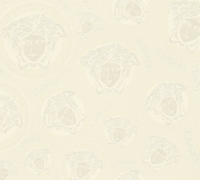 Versace Vliestapete Wallpaper Versace 5 Medusakopf, leicht strukturiert, abstrakt, gemustert, leicht glänzend, (1 St), Designertapete Tapeten Wohnzimmer Schlafzimmer Küche Flur Design Optik von Versace