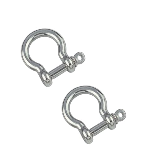 2 Stück Edelstahl V4A Schäkel geschweifte Form 3 mm von Versandbox24