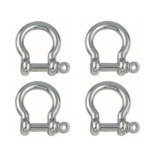 Edelstahl Schäkel geschweifte Form 4 Stück (10 mm) von Versandbox24