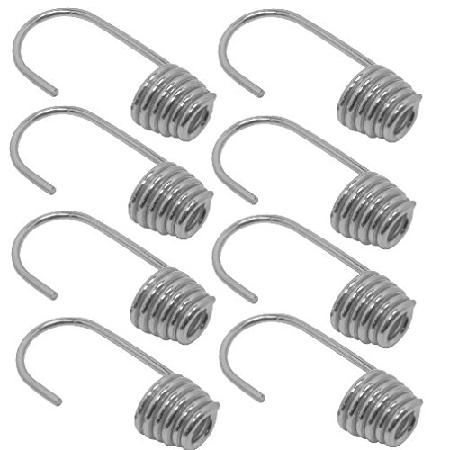 Versandbox24 8 Stück Spiralhaken A2 Edelstahl 8 mm Gummileine Sonnensegel Planen Spanner Haken von Versandbox24