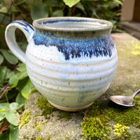 500 Ml Jumbotasse Sehr Groß Teetasse Mehrmeer Getöpfert Blau Grün Keramik Handgemacht Kaffeetasse Kaffeepot Frühstückstasse Dünner Rand von VersandderkleinenHex