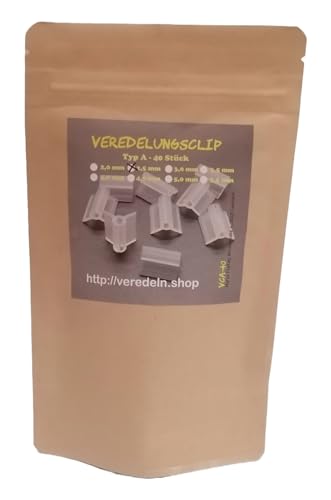 Veredelungsclip Gemüse Tomate Gurke Kürbis Veredelungsklammer Gemüseveredelung, Größe: 4,0 mm von Versandhandel Freitag