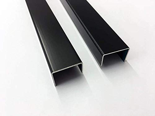 1000 mm U-Profil aus 1,0 mm Aluminium 2-fach gekantet, Oberfläche einseitig anthrazit gekantet Breite 70 bis 100 mm (Aluminium, 60 x 100 x 60 mm) von Versandmetall