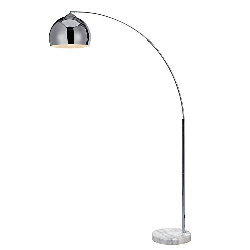 Stehleuchte Stehlampe Standleuchte LED Chrom Arquer Versanora VN-L00010-EU von Teamson Home