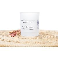Teelichthalter, Trauerglas Für Teelicht Bedruckt, Glas, Geschenkidee, Andenken von VerschenkenmitHerz