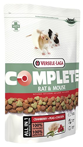 Versele-Laga Complete Rat & Mouse | 500 g | Alleinfuttermittel für Ratten und Mäuse | All-in-one-Extrudate | Angereichert mit Erbsen & Moosbeeren | Mit Huhn als tierischem Eiweiß von Versele-Laga