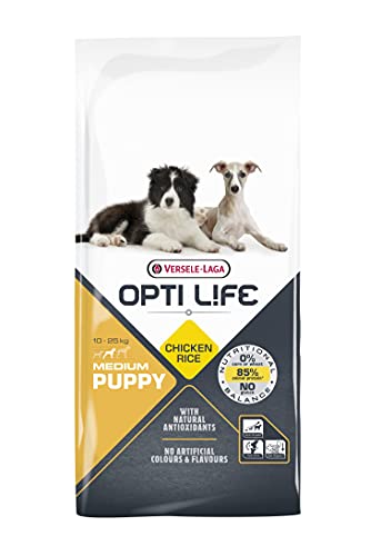 VERSELE-LAGA - Opti Life Puppy Medium - Trockenfutter für Welpen - Mittelgroße Rassen - 12,5kg von Versele-Laga