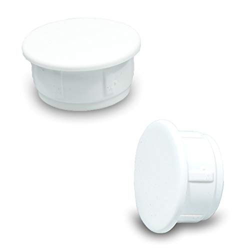 Blindstopfen 13x8mm Weiß | 100 Stück | Abdeckstopfen Kunststoff Verschlusskappe von Vershy