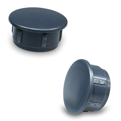 Blindstopfen 14x11mm Anthrazit | 100 Stück | Abdeckstopfen Kunststoff Verschlusskappe von Vershy