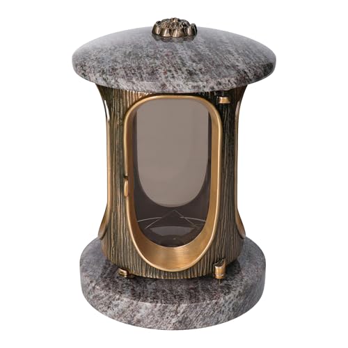 Stilvolle Grablaterne Orion Hell Höhe 23 cm/Ø 15 cm Bronze mit Rosette Stilvolle Grablaterne Orion Hell Höhe 23 cm/Ø 15 cm Bronze mit Rosette von Vershy