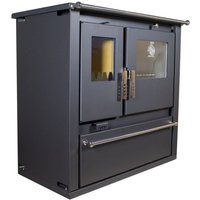 Verso - Holzherd cs Plus – 7,7 kW – Metallplatte oben und Backfach aus Edelstahl – Energieklasse a von Verso