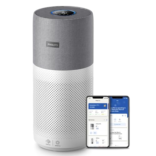 Philips Series 3000i Luftreiniger – App-Anbindung, entfernt Pollen, Staub, Viren und Aerosole* in Räumen mit bis zu 135 m², 4 Geschwindigkeitsstufen, Sleep-Modus (AC3033/10) von Philips Domestic Appliances