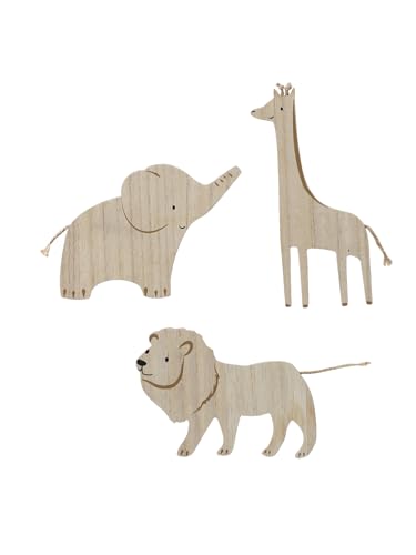 VERTBAUDET 3er Set Dschungeltiere Wanddeko beige TU von Vertbaudet