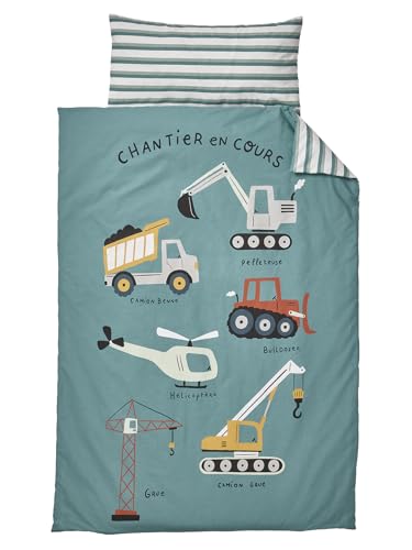 VERTBAUDET Nickerchenschlafsack für Kindergarten, Grün, bedruckt von Vertbaudet