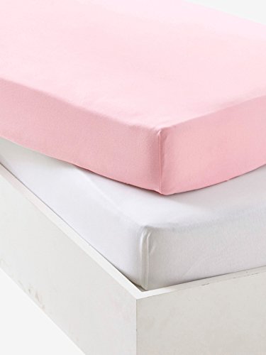 Vertbaudet 2er-Pack Babyspannbettlaken zartrosa+weiß 40x80 Vertbaudet 2er-Pack Babyspannbettlaken zartrosa+weiß 40x80 von Vertbaudet