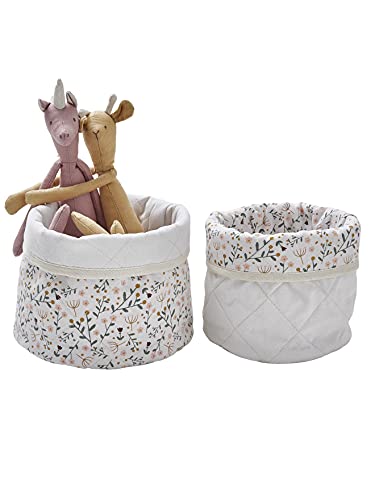 Vertbaudet 2er-Set Aufbewahrungskörbe „Blumenzauber“ beige ONE Size Vertbaudet 2er-Set Aufbewahrungskörbe „Blumenzauber“ beige ONE Size von Vertbaudet