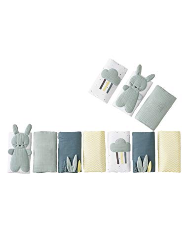 Vertbaudet Baby Bettumrandung „Frühlingsregen“ Oeko-Tex grün ONE Size von Vertbaudet
