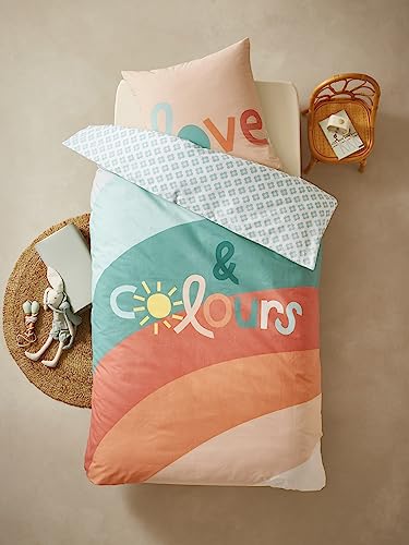 VERTBAUDET Kinder Bettwäsche-Set „Boho“ Oeko-Tex Mehrfarbig 140X200 50X75 von Vertbaudet
