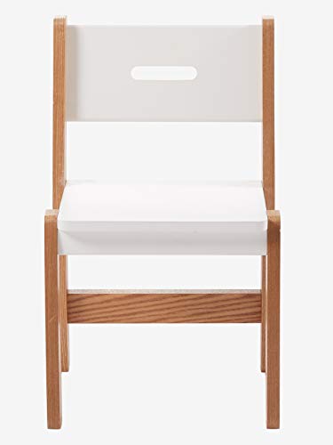 Vertbaudet Kinderstuhl ,,Architekt, Sitzhöhe 45 cm Natur/weiß ONE Size von Vertbaudet