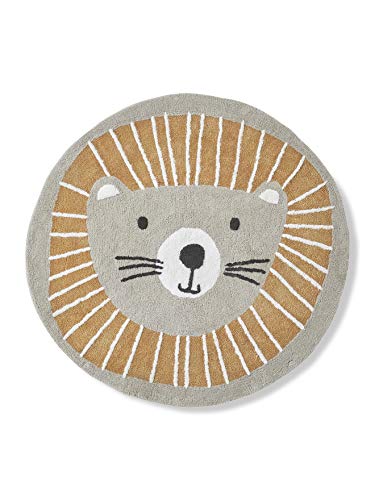 Vertbaudet Runder Kinderzimmer-Teppich,Kleiner Löwe grau/orange löwe ONE Size Vertbaudet Runder Kinderzimmer-Teppich,Kleiner Löwe grau/orange löwe ONE Size von Vertbaudet