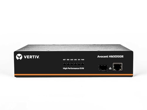 Vertiv HMX RX Single DVI-D/USB Avocent HMX5100R KVM Switch, HMX5100R-201 (Avocent HMX5100R KVM Switch Rack mounting Blue, 1920 x 1200 Pixels, Ethernet LAN, Full HD, Rack mounting,) von Vertiv