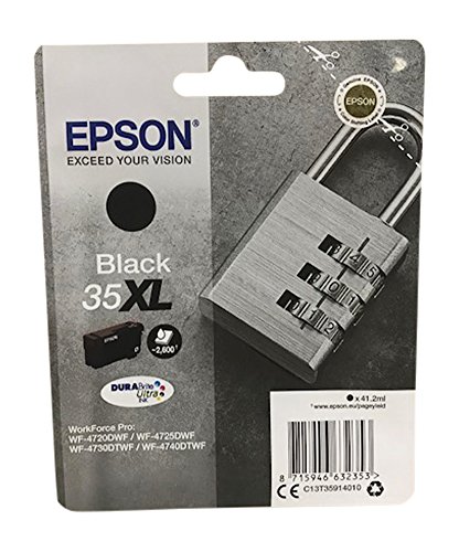 Original Druckerpatronen für Epson Workforce Pro WF-4720, WF-4725, WF-4730, WF-4740 inkl. Kugelschreiber (XL black) von Epson
