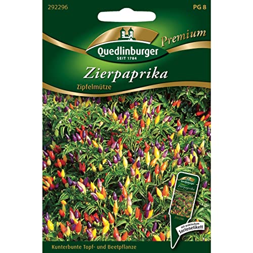 Zierpaprika, Capsicum anuum, Saatgut, Sämereien, ca. 25 Samen von Quedlinburger