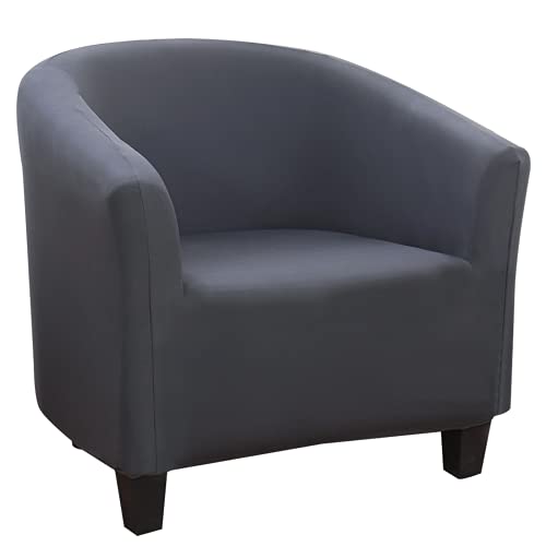 Vertvie Club Chair Schonbezug Sesselschoner Sesselüberwurf Stretch Sofahusse Elastisch Wannenstuhlbezug Sesselüberzug für Clubsessel Loungesessel Cocktailsessel(A Grau) von Vertvie