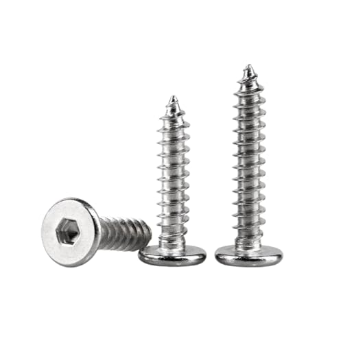 10-200 Stück M2/M2.3/M2.6/M3/M3.5/M4/M5/M6 304 Edelstahl-Dünnkopf-Innensechskant-Selbstschneidende Schrauben, M6x30mm 10-200 Stück M2/M2.3/M2.6/M3/M3.5/M4/M5/M6 304 Edelstahl-Dünnkopf-Innensechskant-Selbstschneidende Schrauben, M6x30mm von Veruying