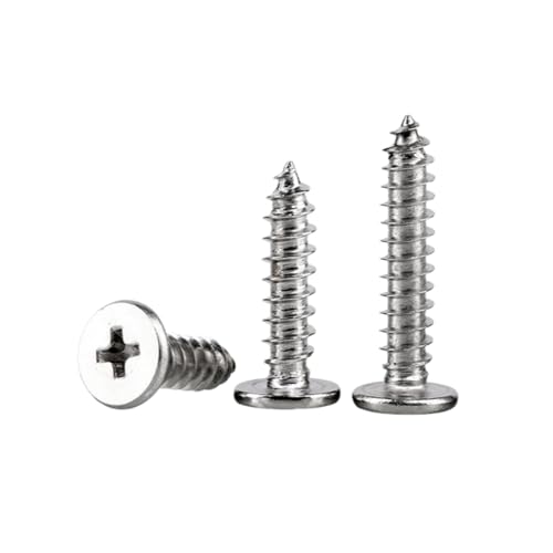 10-200 Stück M2/M2.3/M2.6/M3/M3.5/M4/M5/M6 304 Edelstahl-Flachkopf-Kreuzschlitz-Selbstschneidende Schrauben, M2.3x14mm 10-200 Stück M2/M2.3/M2.6/M3/M3.5/M4/M5/M6 304 Edelstahl-Flachkopf-Kreuzschlitz-Selbstschneidende Schrauben, M2.3x14mm von Veruying