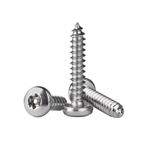 20-100 Stück ST2.9/ST3.5/ST4.2/ST4.8 304 Edelstahl-Rundkopf-Torx-Sicherheits-Selbstschneidende Holzschrauben mit Pin, ST2.9x19mm 20-100 Stück ST2.9/ST3.5/ST4.2/ST4.8 304 Edelstahl-Rundkopf-Torx-Sicherheits-Selbstschneidende Holzschrauben mit Pin, ST2.9x19mm von Veruying