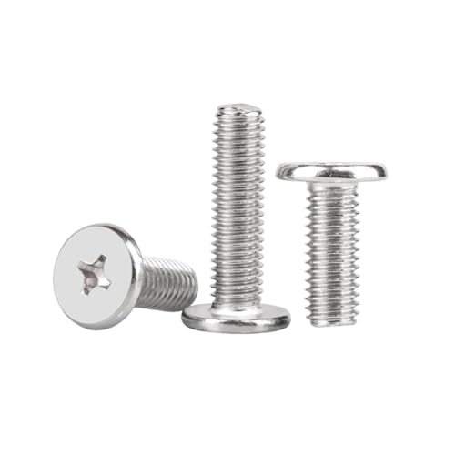 5-200 Stück M1.2/M1.4/M1.6/M2/M2.5/M3/M4/M5/M6/M8 Edelstahl-Dünnkopf-Kreuzschlitz-Computer-Kleinschrauben, M3x14mm von Veruying