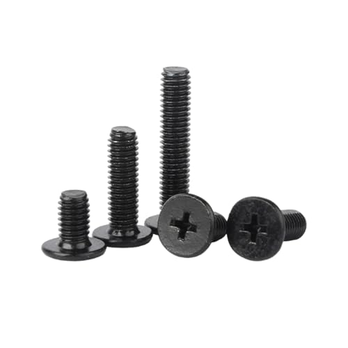 5-200 Stück M1.2/M1.4/M1.6/M2/M2.5/M3/M4/M5/M6/M8 Edelstahl-Dünnkopf-Kreuzschlitz-Computer-Kleinschrauben, M4x22mm von Veruying