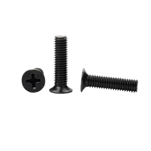 500-1000 Stück M1/M1.2/M1.4/M1.6/M1.7/M2 Schwarze Senkkopf-Kreuzschlitz-Elektronik-Kleinschrauben, M1.4x6mm von Veruying