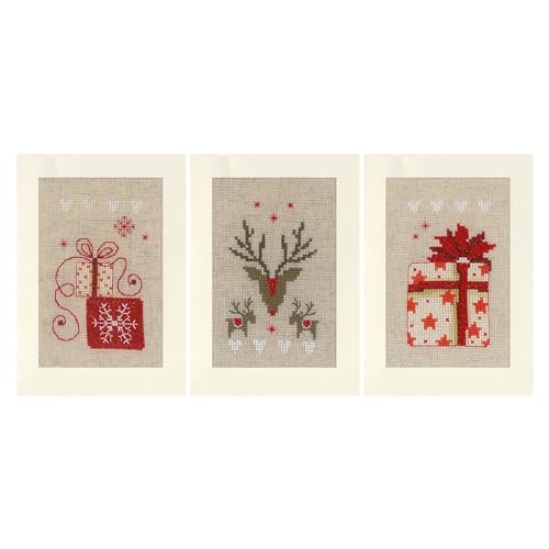 Vervaco Lesezeichen Kreuzstich Stickpackungen Gezählter Kreuzstich Weihnachten 3er DIY Postkarten Set Erwachsene Sticken Bastelset ca. 10,5 x 15 cm Stickset für Anfänger Kreatives Geschenk Vervaco Lesezeichen Kreuzstich Stickpackungen Gezählter Kreuzstich Weihnachten 3er DIY Postkarten Set Erwachsene Sticken Bastelset ca. 10,5 x 15 cm Stickset für Anfänger Kreatives Geschenk von Vervaco