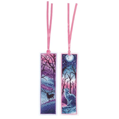 VERVACO Lesezeichen Kreuzstich Stickpackungen Gezählter Kreuzstich Katze und Hirsch 2er DIY Set Erwachsene Sticken Lesen Zubehör Geschenk Zählmusterpackung ca. 6 x 20 cm Stickset für Anfänger VERVACO Lesezeichen Kreuzstich Stickpackungen Gezählter Kreuzstich Katze und Hirsch 2er DIY Set Erwachsene Sticken Lesen Zubehör Geschenk Zählmusterpackung ca. 6 x 20 cm Stickset für Anfänger von Vervaco