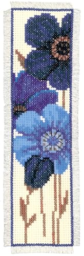 VERVACO Blaue Anemonen DIY Set Erwachsene Sticken Lesen Zubehör Geschenk Stickset für Anfänger Zählmusterpackung-Lesezeichen-Stickpackung im gezählten Kreuzstich, Baumwolle, Multicolor, ca. 6 x 20 cm VERVACO Blaue Anemonen DIY Set Erwachsene Sticken Lesen Zubehör Geschenk Stickset für Anfänger Zählmusterpackung-Lesezeichen-Stickpackung im gezählten Kreuzstich, Baumwolle, Multicolor, ca. 6 x 20 cm von Vervaco