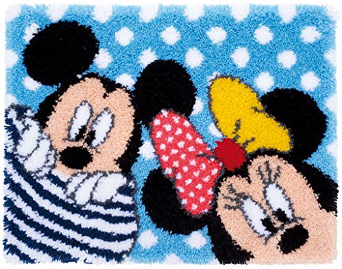 Vervaco Disney Knüpfteppich Mickey & Minnie Knüpfpackung, Baumwolle, Mehrfarbig, 68.0 x 53.0 x 1.0 cm, PN-0167700 Vervaco Disney Knüpfteppich Mickey & Minnie Knüpfpackung, Baumwolle, Mehrfarbig, 68.0 x 53.0 x 1.0 cm, PN-0167700 von Vervaco