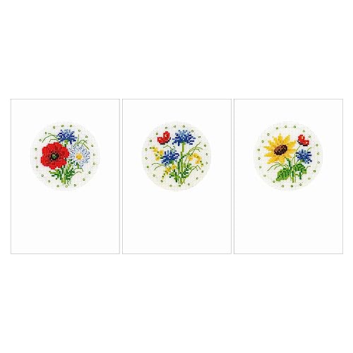 Vervaco Lesezeichen Kreuzstich Stickpackungen Gezählter Kreuzstich Feldblumen 3er DIY Postkarten Set Erwachsene Sticken Bastelset ca. 10,5 x 15 cm Stickset für Anfänger Kreatives Geschenk Vervaco Lesezeichen Kreuzstich Stickpackungen Gezählter Kreuzstich Feldblumen 3er DIY Postkarten Set Erwachsene Sticken Bastelset ca. 10,5 x 15 cm Stickset für Anfänger Kreatives Geschenk von Vervaco